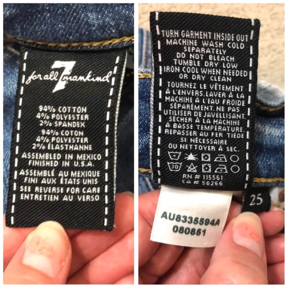 \7 FAM\• Distressed Side Stripe Jeans - Picture 16 of 16